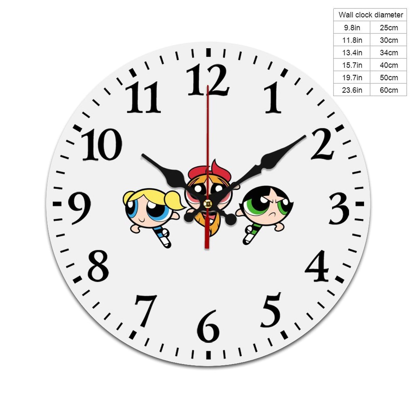 Amazon.co.jp: 壁掛け時計 パワーパフガールズ 掛け時計 かけ時計 静音